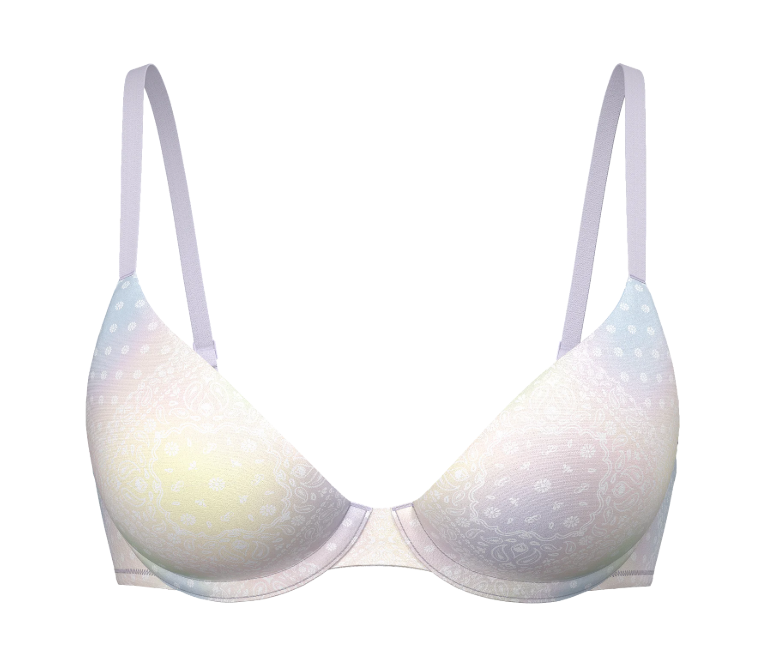 DUMMY - Brasier Pink  Wear Everywhere de cobertura total con forro ligero arcoiris 34B